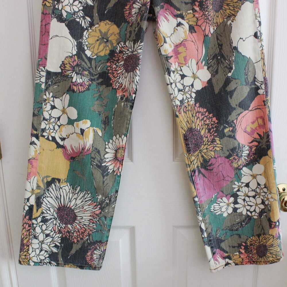 MOTHER The Rambler Build Me Up Buttercup High Rise Ankle Floral Jeans Sz 30 - Picture 5 of 16